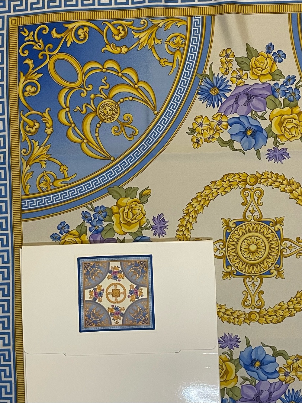 Atelier Versace Silk Scarf 26 In Mint Unworn Condition w/original Envelope - Picture 5 of 10